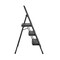 Cosco 53.54 in. H X 18.5 in. W X 2.36 in. D 300 lb. capacity 3 step Steel Step Stool 11-939-BLK4 - alternate 5